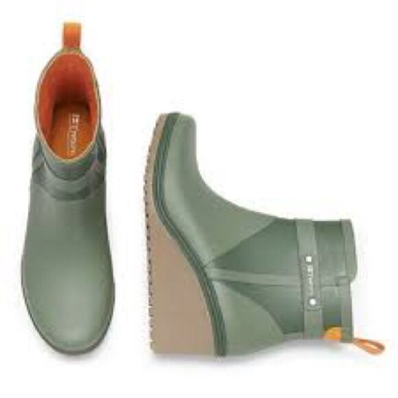 Tretorn | Plask Mid Rain Wedge Boots in Sea Spray Green | 38 US 7 - Picture 3 of 3